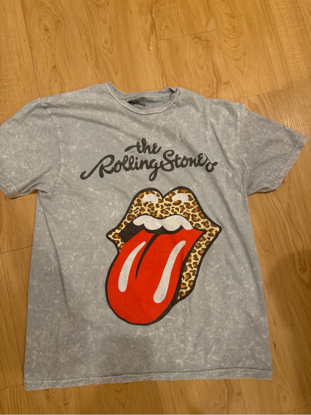 The Rolling Stones women’s  Graphic Tee - Light Gray with Red Tongue size large